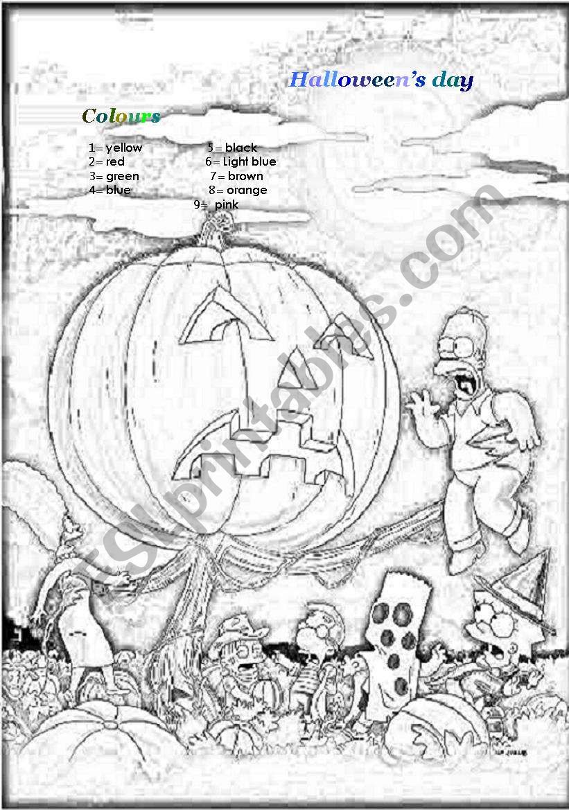 SIMPSON`S HALLOWEEN worksheet